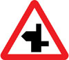 Staggered junction ahead (right/left)