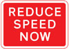 Reduction in speed necessary for a change in road layout ahead