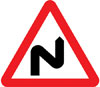 Double bend or series of bends ahead, first to the right