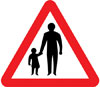 Pedestrians in road ahead