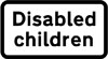Disabled children likely to cross road ahead