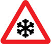 Risk of ice or packed snow ahead