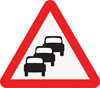 Traffic queues likely on road ahead